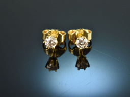 Fine sparkle! Classic diamond stud earrings 0.22 ct gold 585