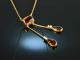 Around 1930! Pretty Lavali&egrave;re necklace with citrines and seed pearls silver 900 gold plated