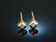 Um 1930! Klassische Ohrringe mit Diamanten 0,36 ct Gold 585 und Platin