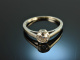 Vienna around 1920! Beautiful Old Cut Solitaire Diamond Ring 0.55 ct White Gold 585