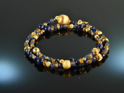 Starry Night! Fancy Armband 2-reihig Saphir Lapislazuli...