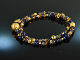 Starry Night! Fancy Armband 2-reihig Saphir Lapislazuli...