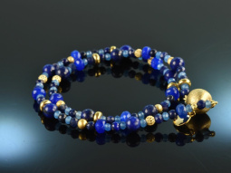 Mary Blue! Fancy bracelet 2-row sodalite lapis lazuli...