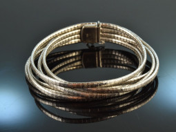 Around 1965! Chic heavy vintage bracelet 7 rows silver 835