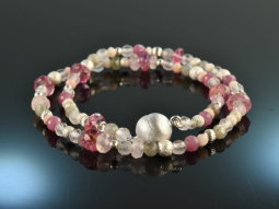 Pink Panther! Fancy Bracelet Pink Sapphire Labradorite...