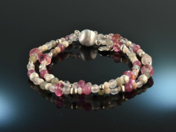 Pink Panther! Fancy Bracelet Pink Sapphire Labradorite...