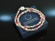 Pink Panther! Fancy Bracelet Pink Sapphire Labradorite Rose Quartz Silver 925