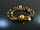 Starry Night! Fancy Armband 2-reihig Saphir Lapislazuli Citrin Sodalith Silber 925 vergoldet