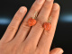 Coral Strawberries! Large Coral Strawberry Earrings Gold 585