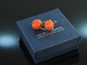 Coral Strawberries! Large Coral Strawberry Earrings Gold 585