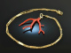 Boho Style! Chic coral branch pendant with chain silver 925 gold plated