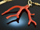 Boho Style! Chic coral branch pendant with chain silver 925 gold plated