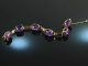 Around 1955! Pretty bracelet with amethysts gold 333