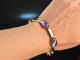 Around 1955! Pretty bracelet with amethysts gold 333