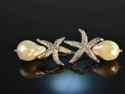 Big Sea Stars! Starfish Earrings Breeding Pearls Drop...