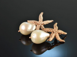 Big Sea Stars! Starfish earrings breeding pearls drops...