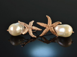 Big Sea Stars! Starfish earrings breeding pearls drops...