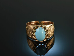 Vienna around 1890! Historical ring with turquoise blue...