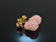 Deep Rose! Drop earrings red agate rose quartz silver 925 gold plated