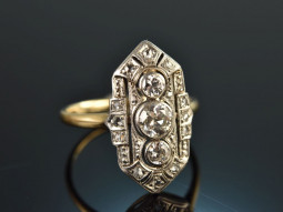 Um 1920! Sch&ouml;ner Art Deco Diamant Ring 0,5 ct Platin...