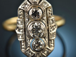 Um 1920! Sch&ouml;ner Art Deco Diamant Ring 0,5 ct Platin...