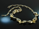 Fahrner around 1940! Curved chain with marcasites silver gold plated