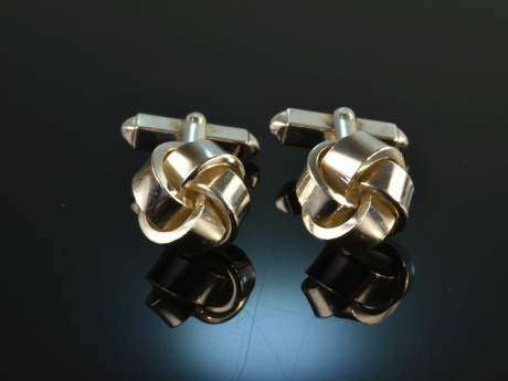 Around 1970! Classic Knot Cufflinks Silver 835