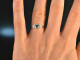 Meeresblau! Aquamarin Ring mit Brillanten Wei&szlig; Gold 750