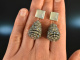 Shimmering Blue! Drop earrings labradorite light blue agate silver 925 rose gold plated