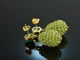 Fresh morning! Drop earrings peridot green agate silver 925 gold plated