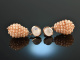 Glitter Nudes! Drop earrings moonstone champagne zircon silver 925 rose gold plated