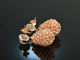 Glitter Nudes! Drop earrings moonstone champagne zircon silver 925 rose gold plated