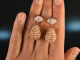 Glitter Nudes! Drop earrings moonstone champagne zircon silver 925 rose gold plated