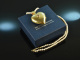 Around 1950! Heart locket pendant with delicate cultured pearl necklace silver gold plated