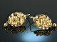 Around 1860! Pretty Biedermeier earrings silver gilded