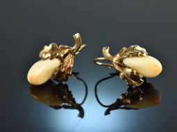 Around 1910! Pretty traditional Grandl earrings gold 585