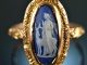 Chester 1918! Wedgwood Kamee Ring Rot Gold 375