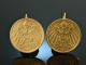 To costume and dirndl! Earrings from historical coins silver-gilt