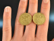 To costume and dirndl! Earrings from historical coins silver-gilt