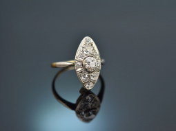 Around 1910! Fine Belle Epoque Diamond Ring 0.75 ct Gold...