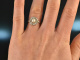 Um 1910! Sch&ouml;ner Perlen Diamant Ring 1,2 ct Platin Gold 750