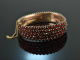 Bohemia around 1860! Beautiful wide garnet bangle tombac