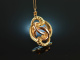 Vienna around 1870! Biedermeier pendant with chain gold 585