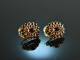 Austria around 1980! Beautiful ear clips with garnets silver 925 gold plated