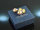 Golden Sun! Baroque cultured pearls drop earrings silver 925 gold plated