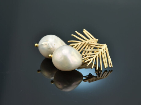 Big Pearls! Pretty pearls drop earrings silver 925 gold plated