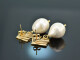 Big Pearls! Pretty pearls drop earrings silver 925 gold plated