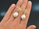 Big Pearls! Pretty pearls drop earrings silver 925 gold plated