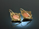 Around 1880! Beautiful Historism Cameo Earrings Gold 333