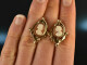 Around 1880! Beautiful Historism Cameo Earrings Gold 333